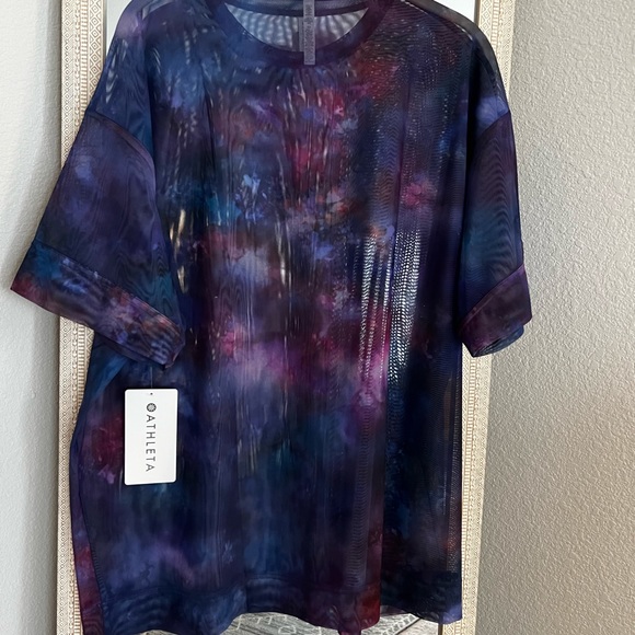 Athleta Mesh Oversized Print Tee - Picture 4 of 6
